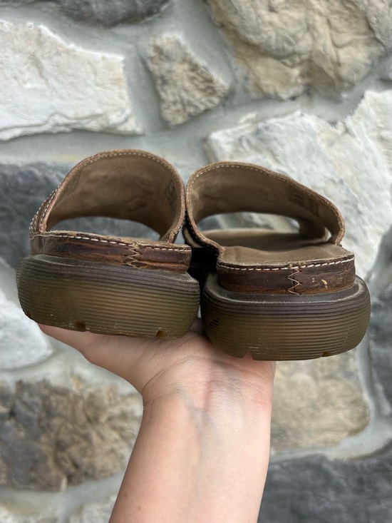 Y2K Doc Martens Sandals Sz 8 Chunky Platform Fisherman Boho Indie Alt Brass Ring - Picture 5 of 7